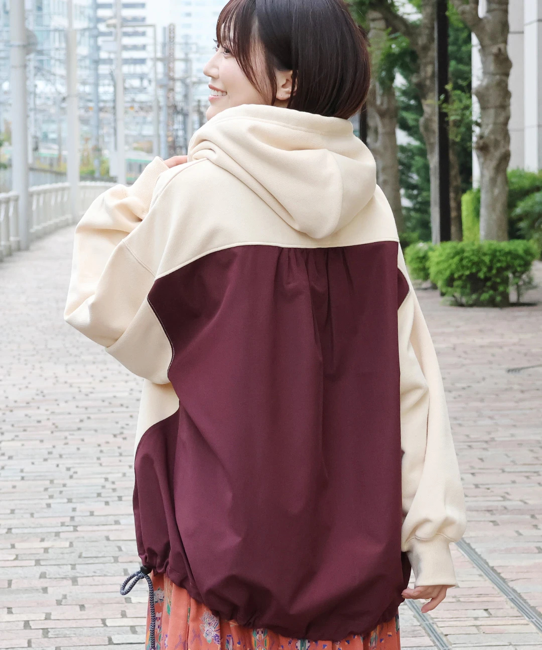 パーカー リップストップコンビプルパーカー レディース リップストップコンビプルパーカー【8月5日(火)15時までの限定