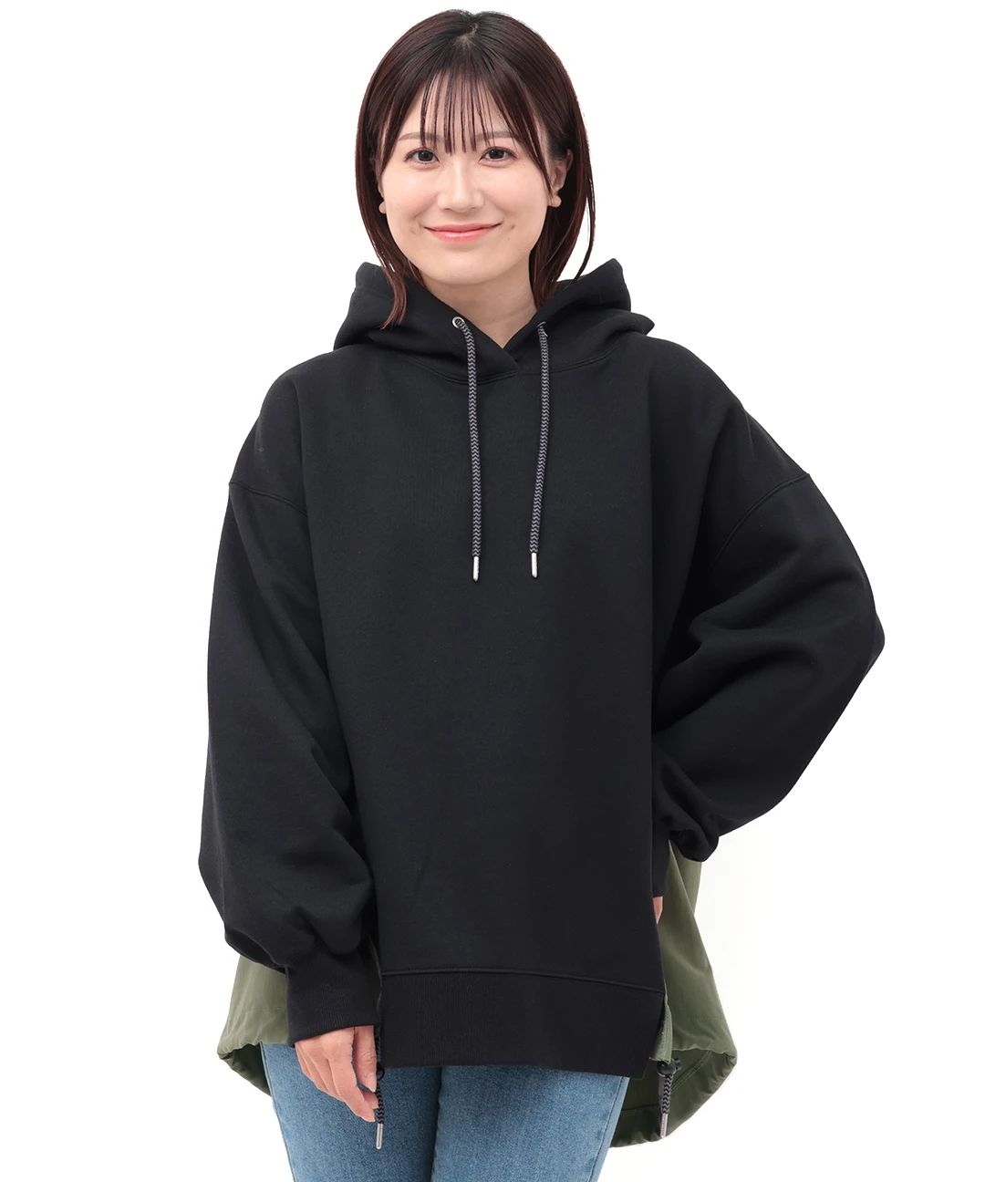 パーカー リップストップコンビプルパーカー レディース リップストップコンビプルパーカー【8月5日(火)15時までの限定