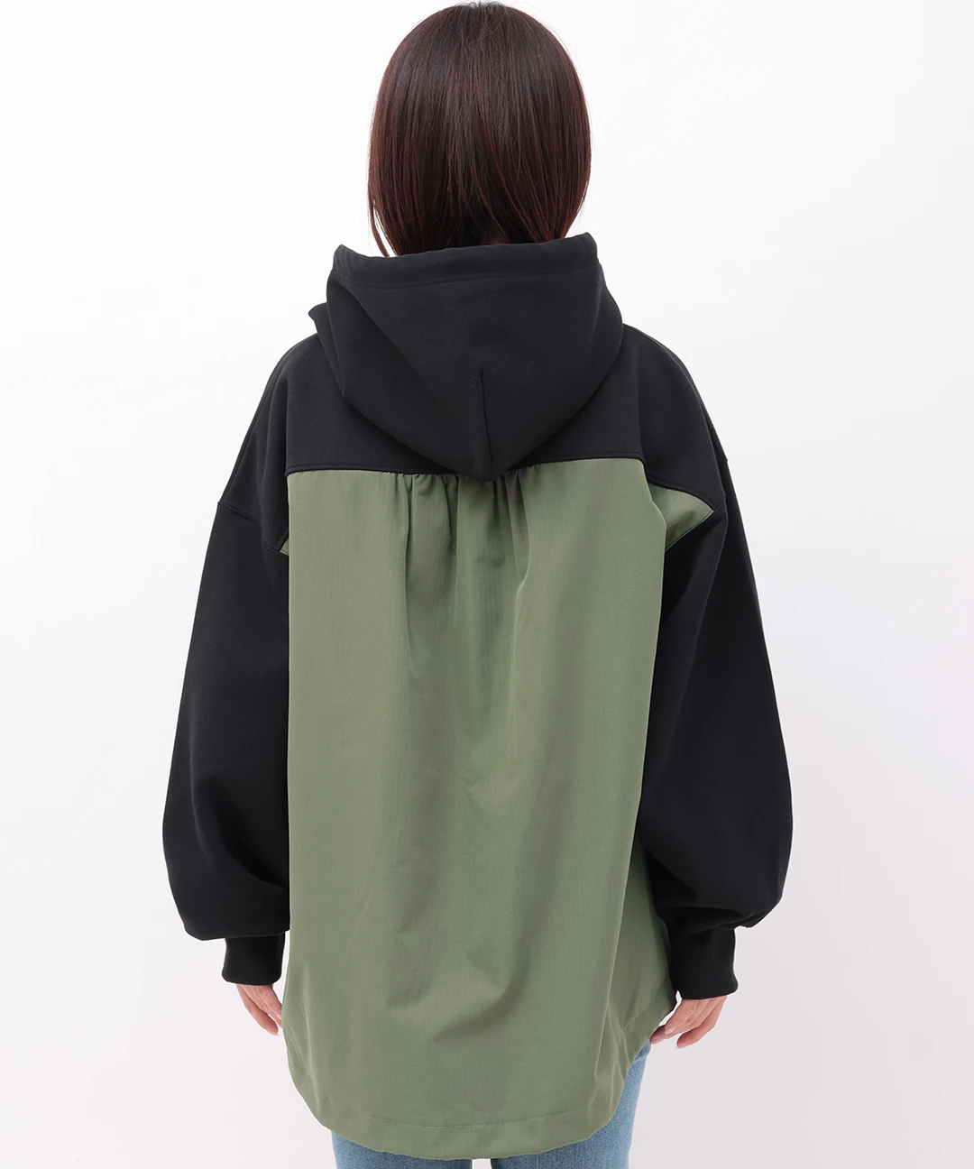 パーカー リップストップコンビプルパーカー レディース リップストップコンビプルパーカー【8月5日(火)15時までの限定