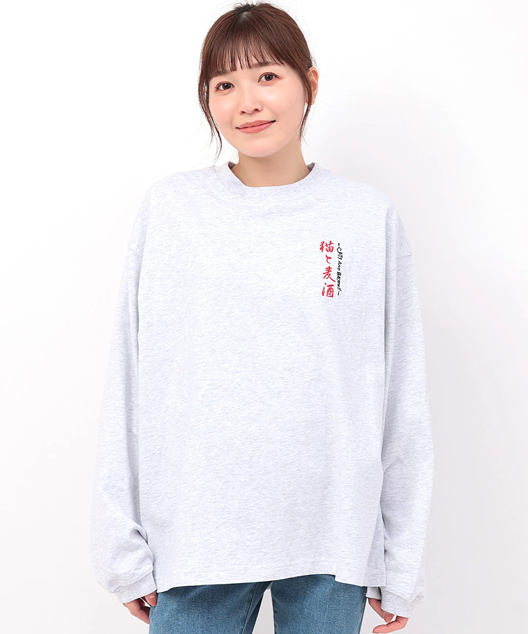 go slow caravan 猫と麦酒ロングスリーブTシャツ【WEB限定】 / Tシャツ