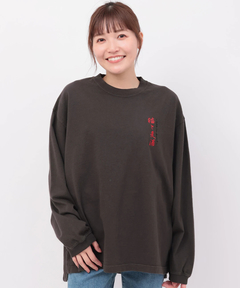 チチカカ |go slow caravan 猫と麦酒ロングスリーブTシャツ【WEB限定】