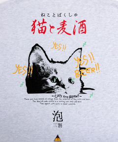 チチカカ |go slow caravan 猫と麦酒ロングスリーブTシャツ【WEB限定】