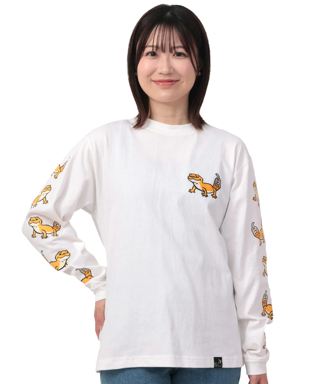 go slow caravan レオパードゲッコーロングTシャツ【WEB限定】 / T