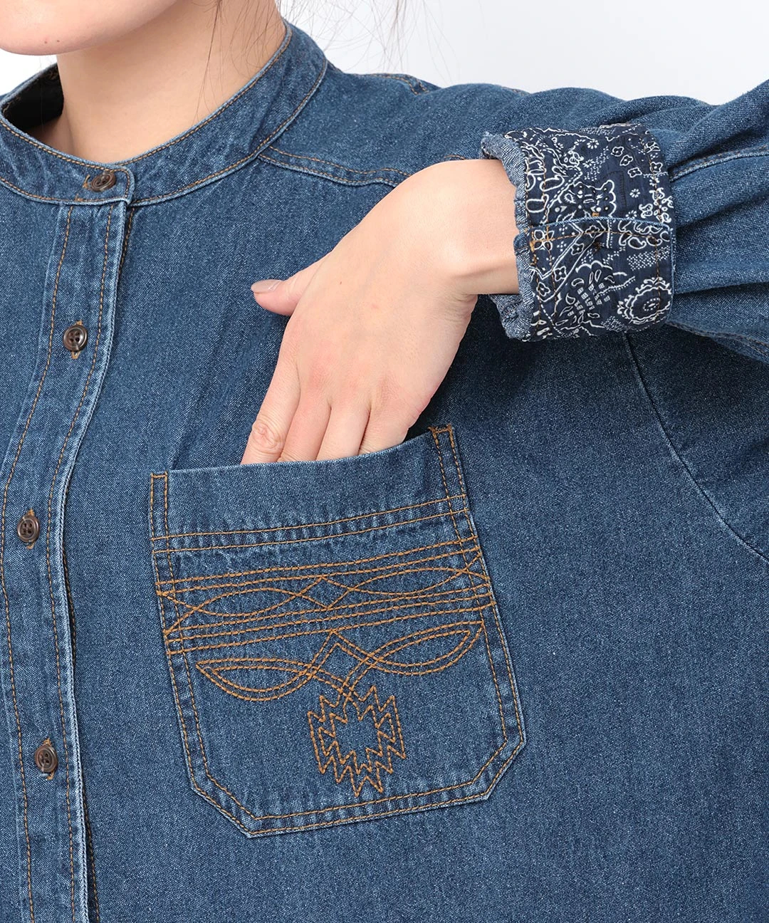 近年モデル✨AMACA デニムライクシャツワンピース 定価4.5万 ベルト