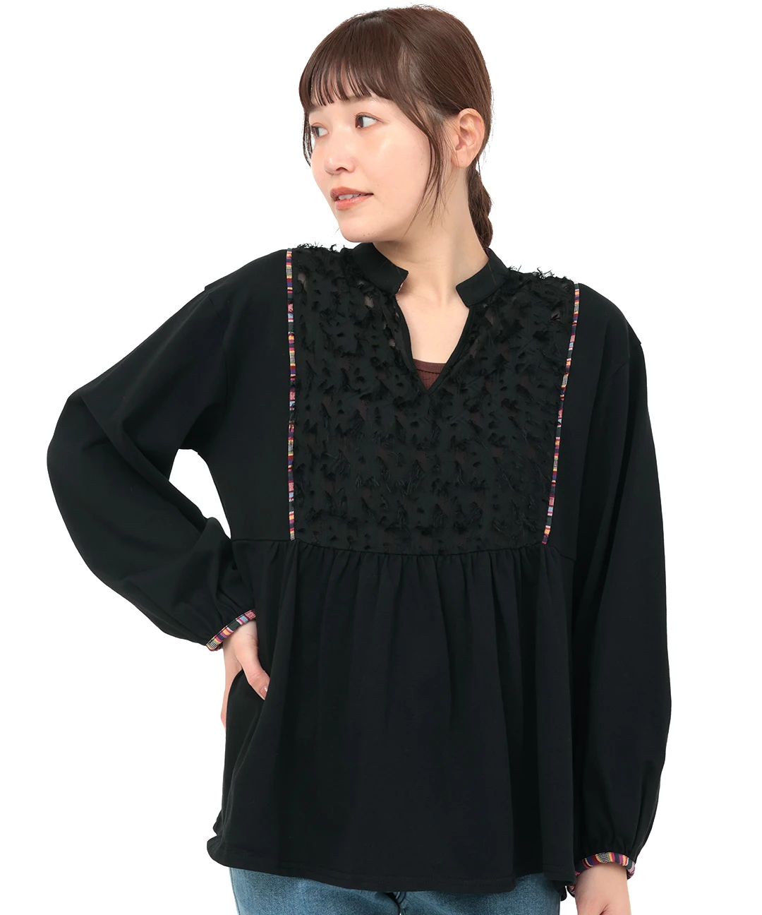 フリンジジャカードブラウス / シャツ・ブラウス | エスニック