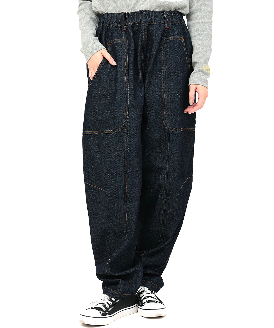 デニム切替テーパードパンツ / パンツ | エスニックファッション