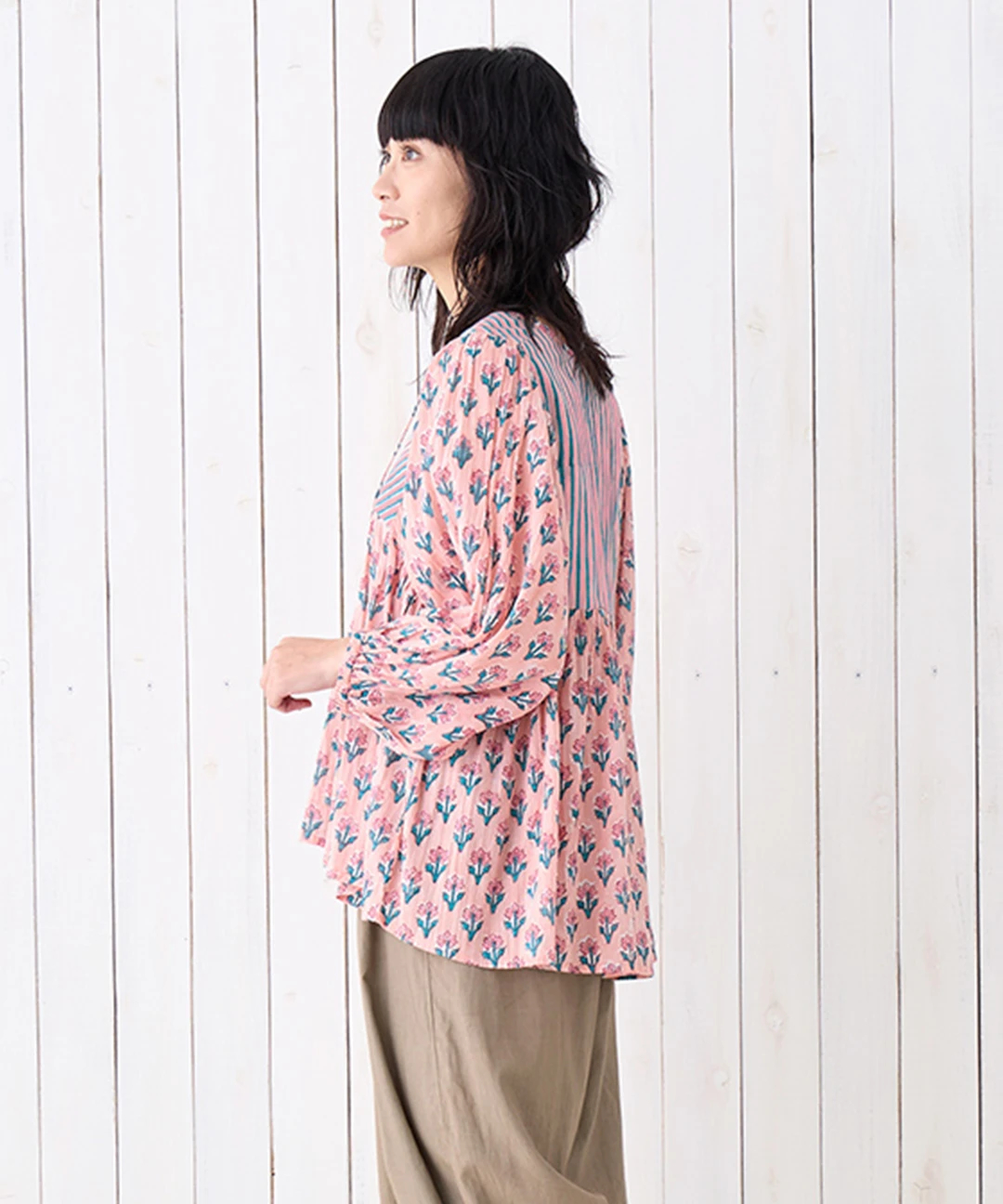 Shanti Shanti ブロックプリントプルオーバー【WEB限定】 Shanti Shanti ジョリーブロックプリントプルオーバー【WEB限定
