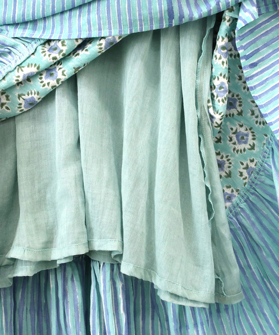 Shanti Shanti ジョリーブロックプリントワンピース【WEB限定