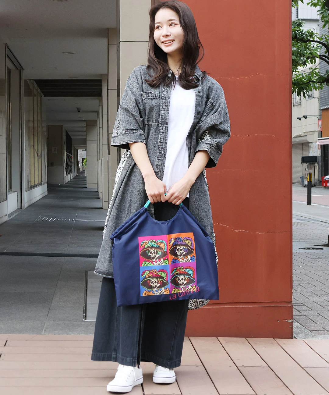 刺繍入りパラコードハンドルトート / トート・エコバッグ・かごバッグ