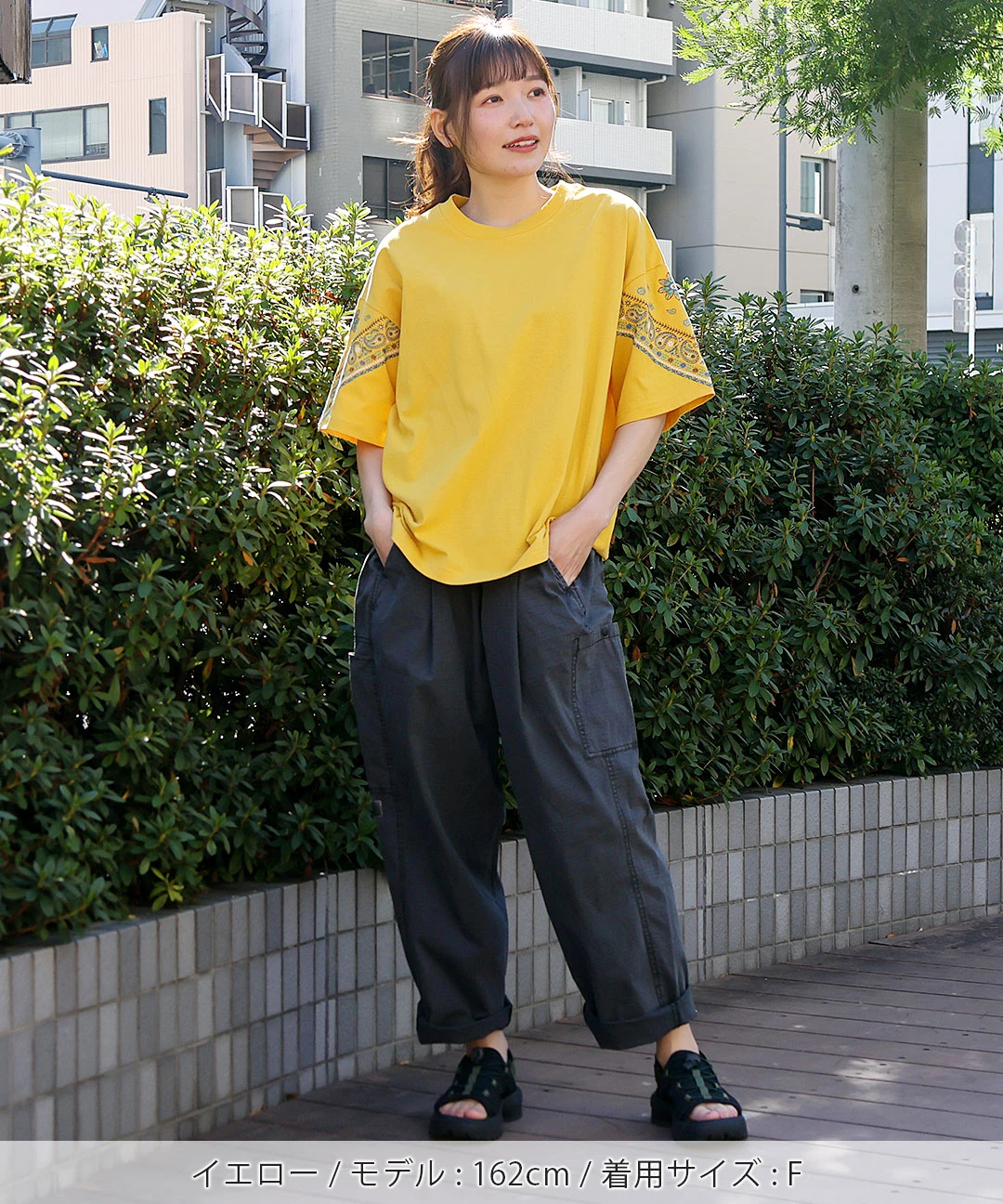 バンダナスリーブ刺繍Tシャツ / Tシャツ・カットソー