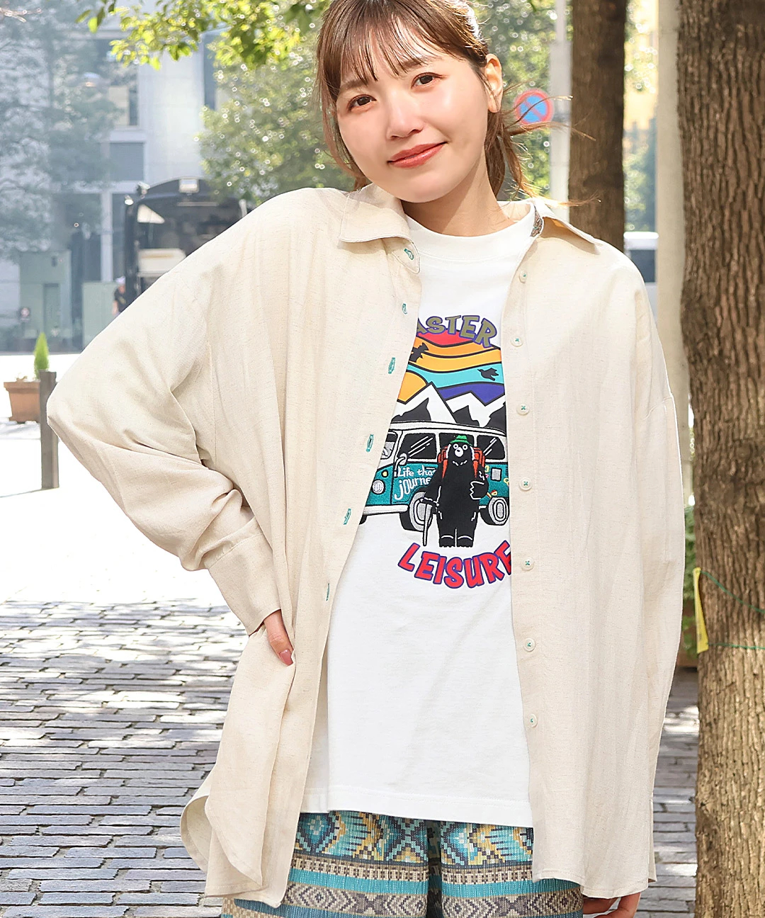 ブラウス シャツ リネン混フロル刺繍シャツ レディース チチカカ ブラウス シャツ リネン混フロル刺繍シャツ レディース
