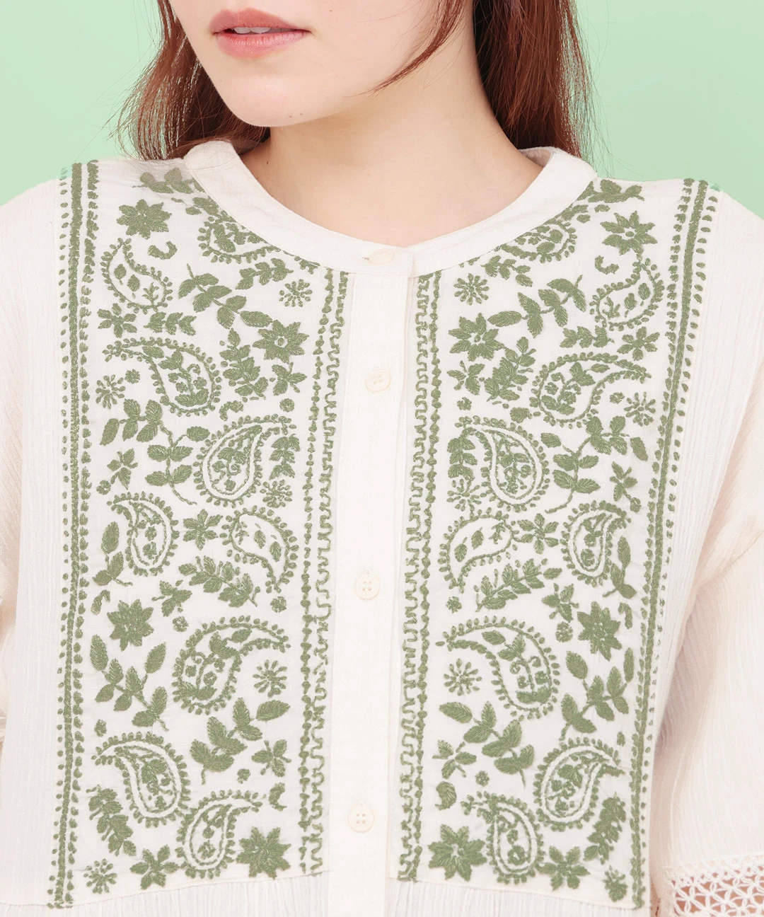 Rico クレープペイズリー刺繍ワンピース / ワンピース
