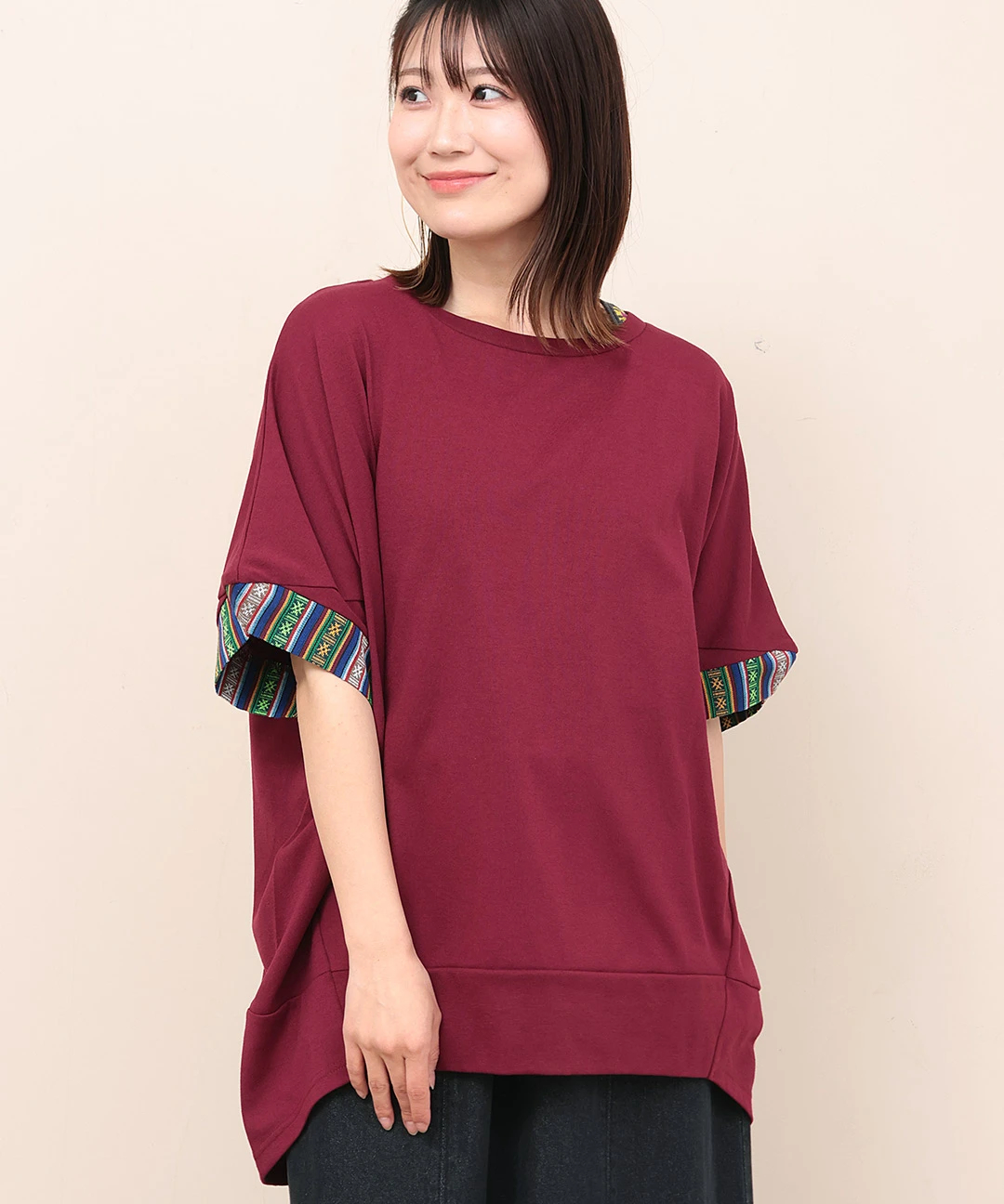 ドルマンコクーンジャカードプルオーバー / Tシャツ・カットソー
