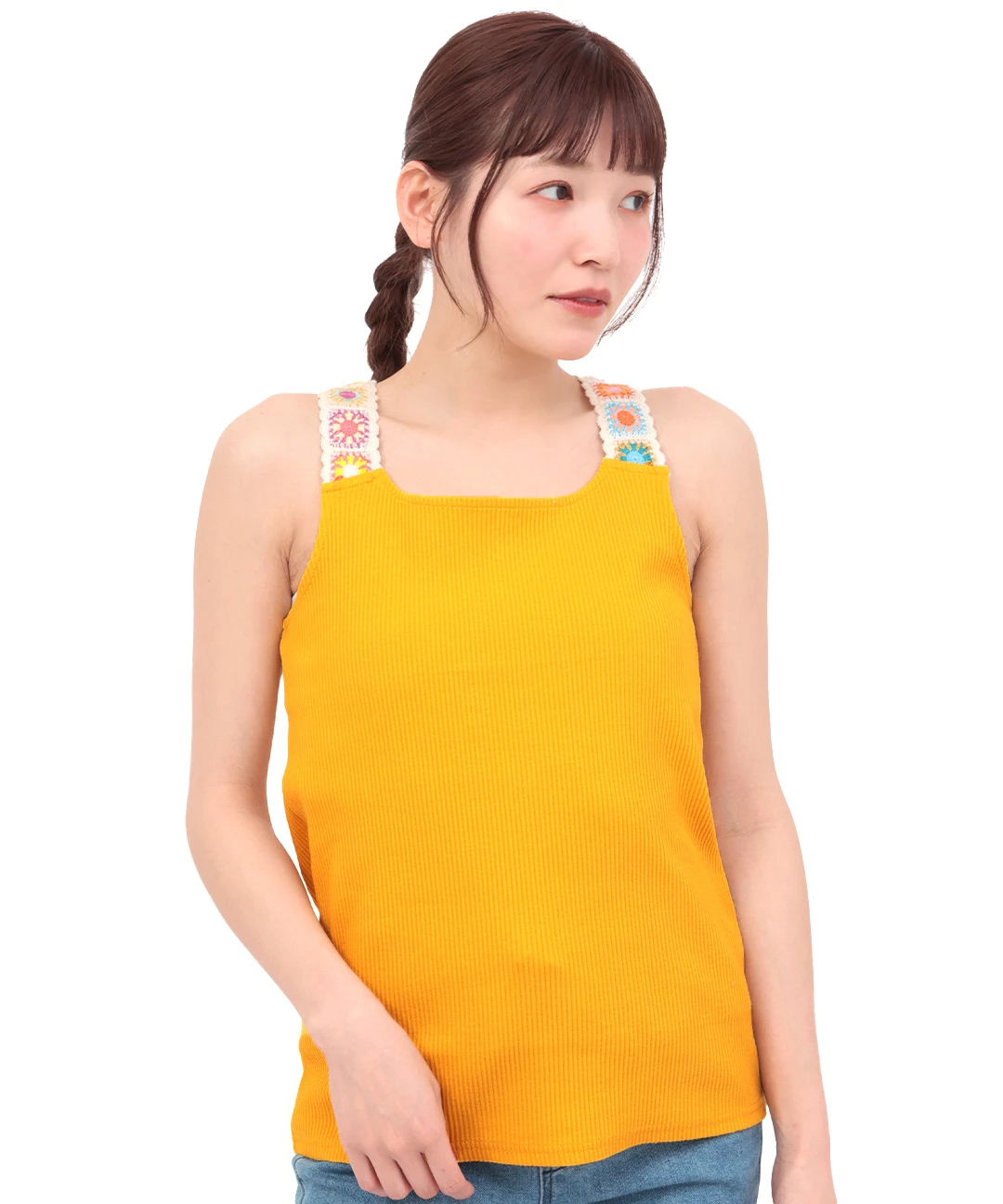 【しなやかな着心地☆】Hermes Debardeur de yoga タンクトップ トップス チチカカ ホルター刺繍タンクトップ hwjba121