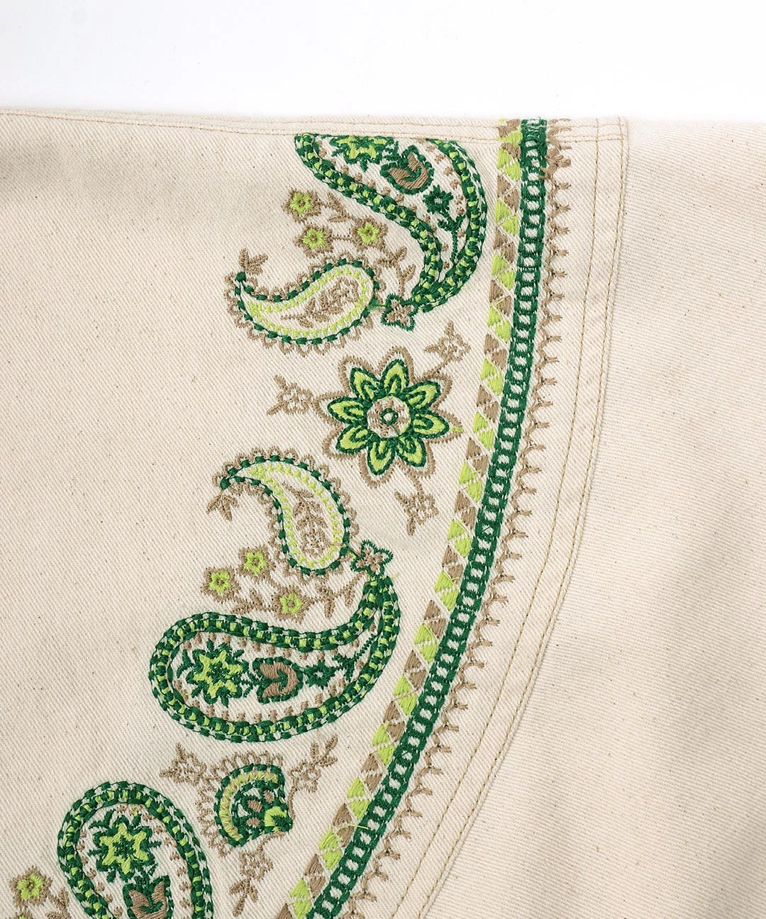 Rico ライトデニムペイズリー刺繍ワンピース / ワンピース