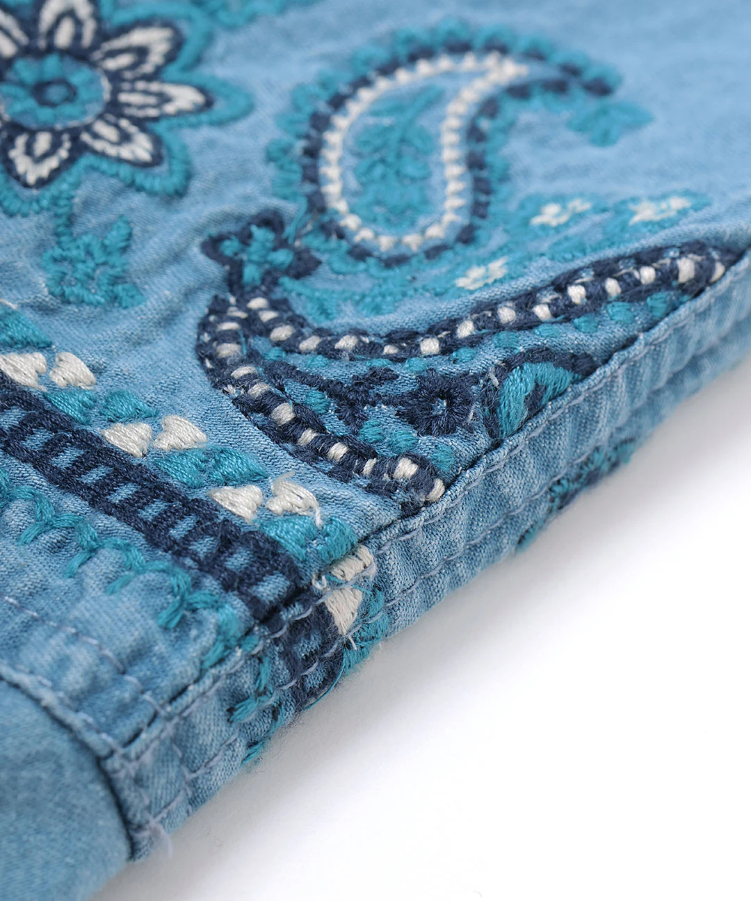 Rico ライトデニムペイズリー刺繍ワンピース / ワンピース