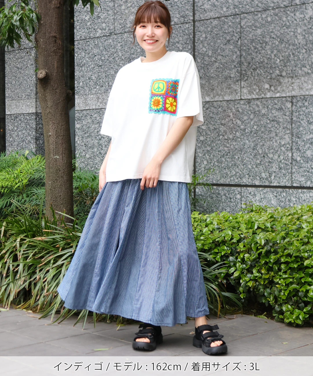 ★tora_mame★SAYOCAFE裂き布パッチのアートなトップス ☆tora_mame様専用☆SAYOCAFE裂き布パッチのアートなトップス
