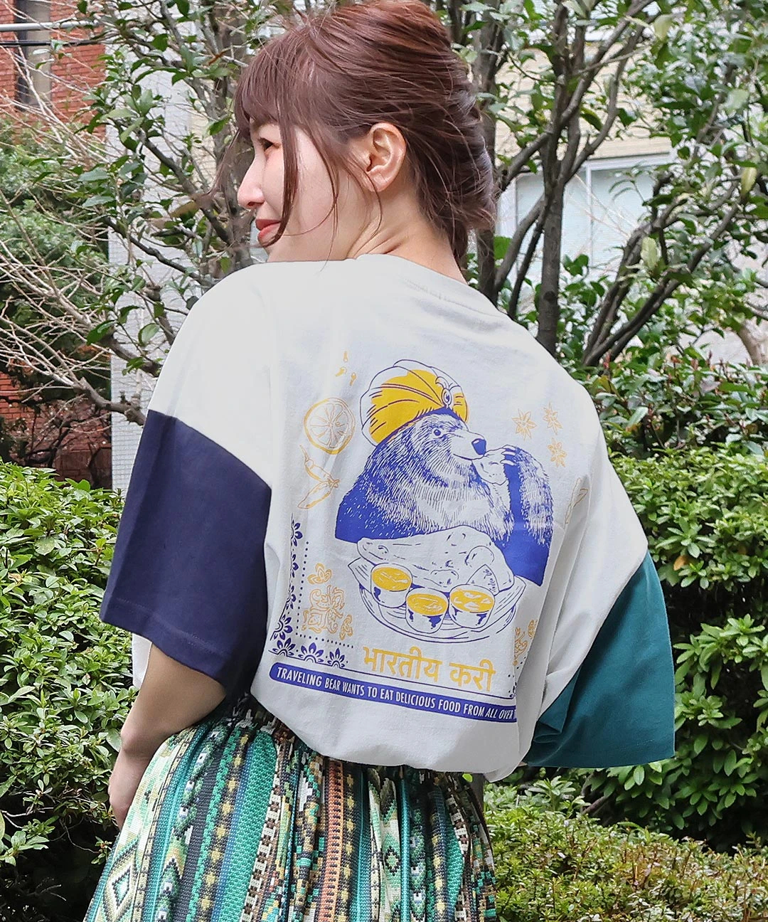 売れ筋商品|||イチ Tシャツ レディース トップス IHMarinda - Print T-shirt - chocolate truffle インドカリーベアTシャツ / Tシャツ・カットソー | エスニック