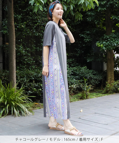 チチカカ |オリエンタルフラワーコンビワンピース