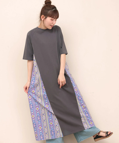 チチカカ |オリエンタルフラワーコンビワンピース