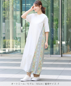 チチカカ |オリエンタルフラワーコンビワンピース