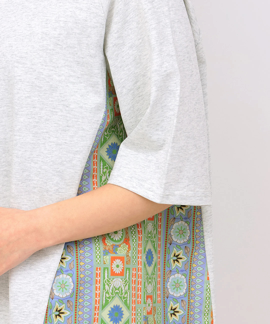 オリエンタルフラワーコンビワンピース / ワンピース | エスニック