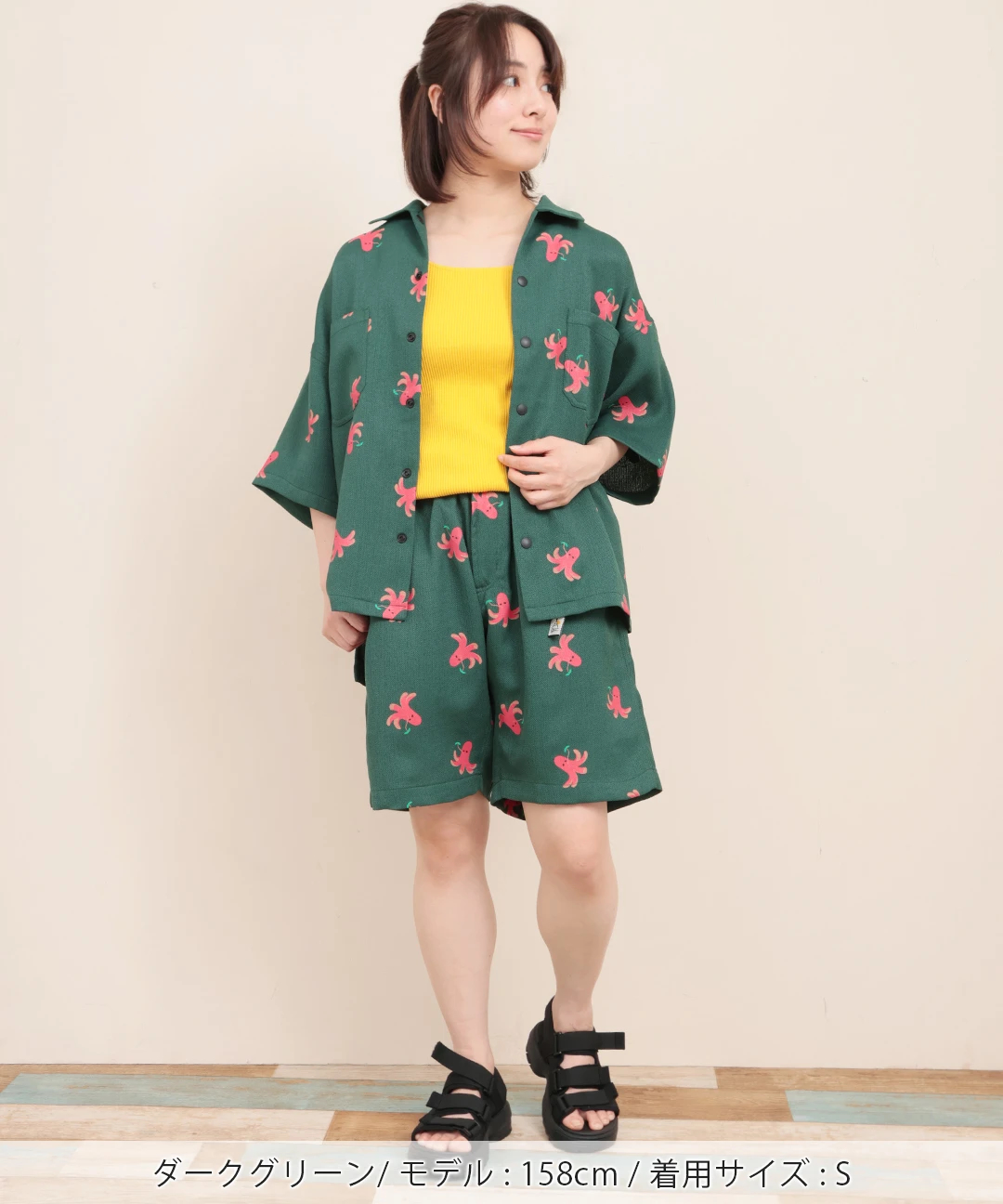 【送料無料】【未使用】KAVU(カブー)/River Wrangler Fish Fest/リバーラングラー/半袖シャツ/アウトドア/魚柄/M(海外サイズ) KAVU River Wrangler Shirt - Men's - Clothing