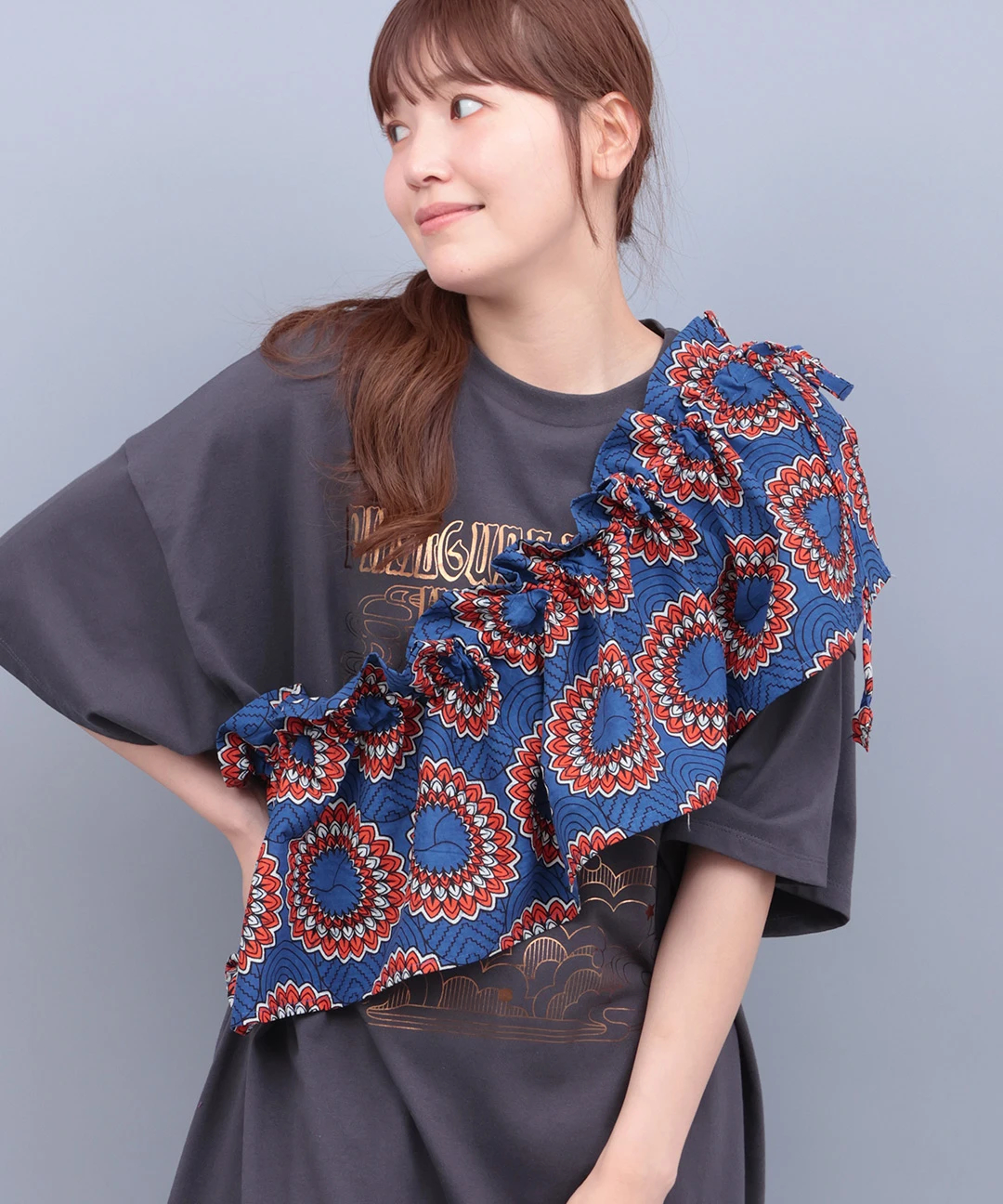 アフリカン　ワンピース　フリル襟 アフリカンマルチフリル / その他服飾雑貨 | エスニック