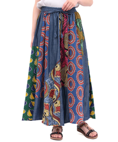 チチカカ |アフリカンデニムスカート【WEB限定】