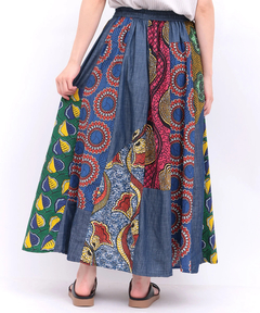 チチカカ |アフリカンデニムスカート【WEB限定】