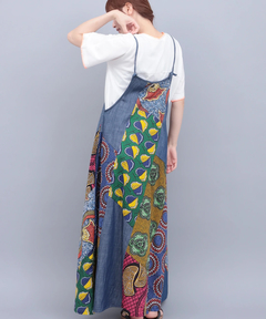 チチカカ |アフリカンデニムキャミソールワンピース【WEB限定】