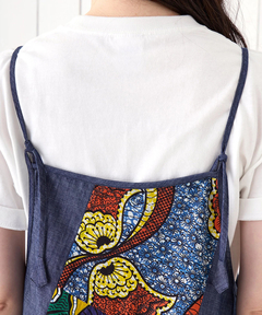 チチカカ |アフリカンデニムキャミソールワンピース【WEB限定】