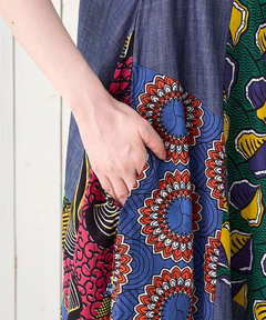 チチカカ |アフリカンデニムキャミソールワンピース【WEB限定】