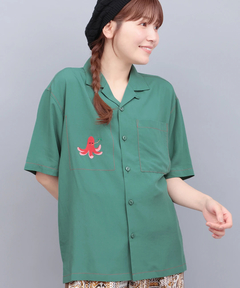 チチカカ |go slow caravan ワンポイント刺繍半袖シャツ【WEB限定】