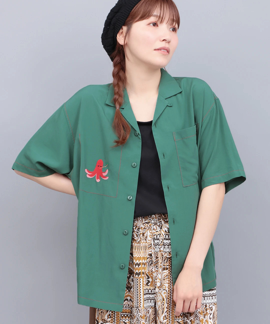 go slow caravan ワンポイント刺繍半袖シャツ【WEB限定】 / シャツ