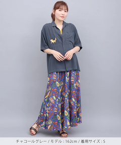 チチカカ |go slow caravan ワンポイント刺繍半袖シャツ【WEB限定】