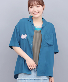 チチカカ |go slow caravan ワンポイント刺繍半袖シャツ【WEB限定】