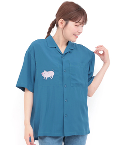 チチカカ |go slow caravan ワンポイント刺繍半袖シャツ【WEB限定】