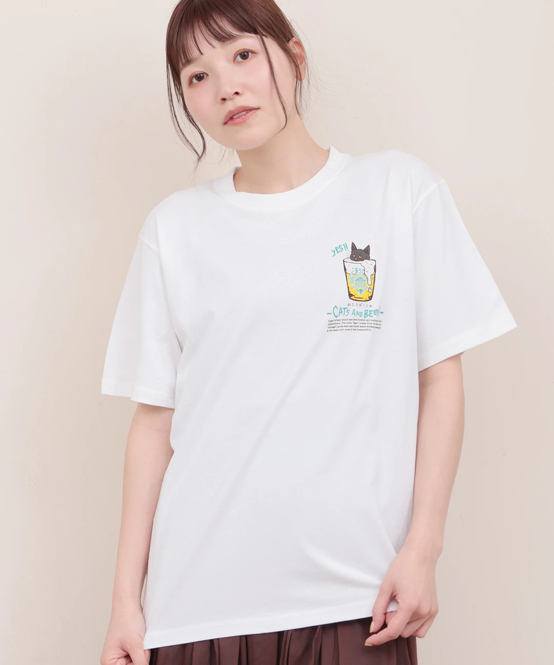 go slow caravan 猫と麦酒 無限麦酒Tシャツ【WEB限定】 / Tシャツ