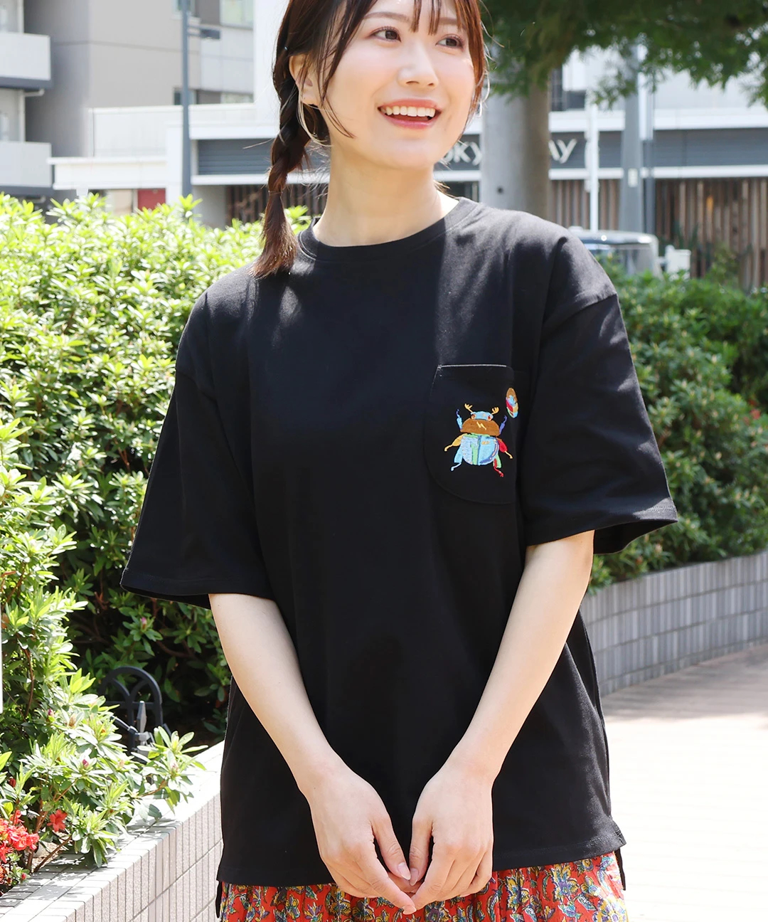 go slow caravan シリコンバイオ色々ポケット刺繍Tシャツ【WEB限定