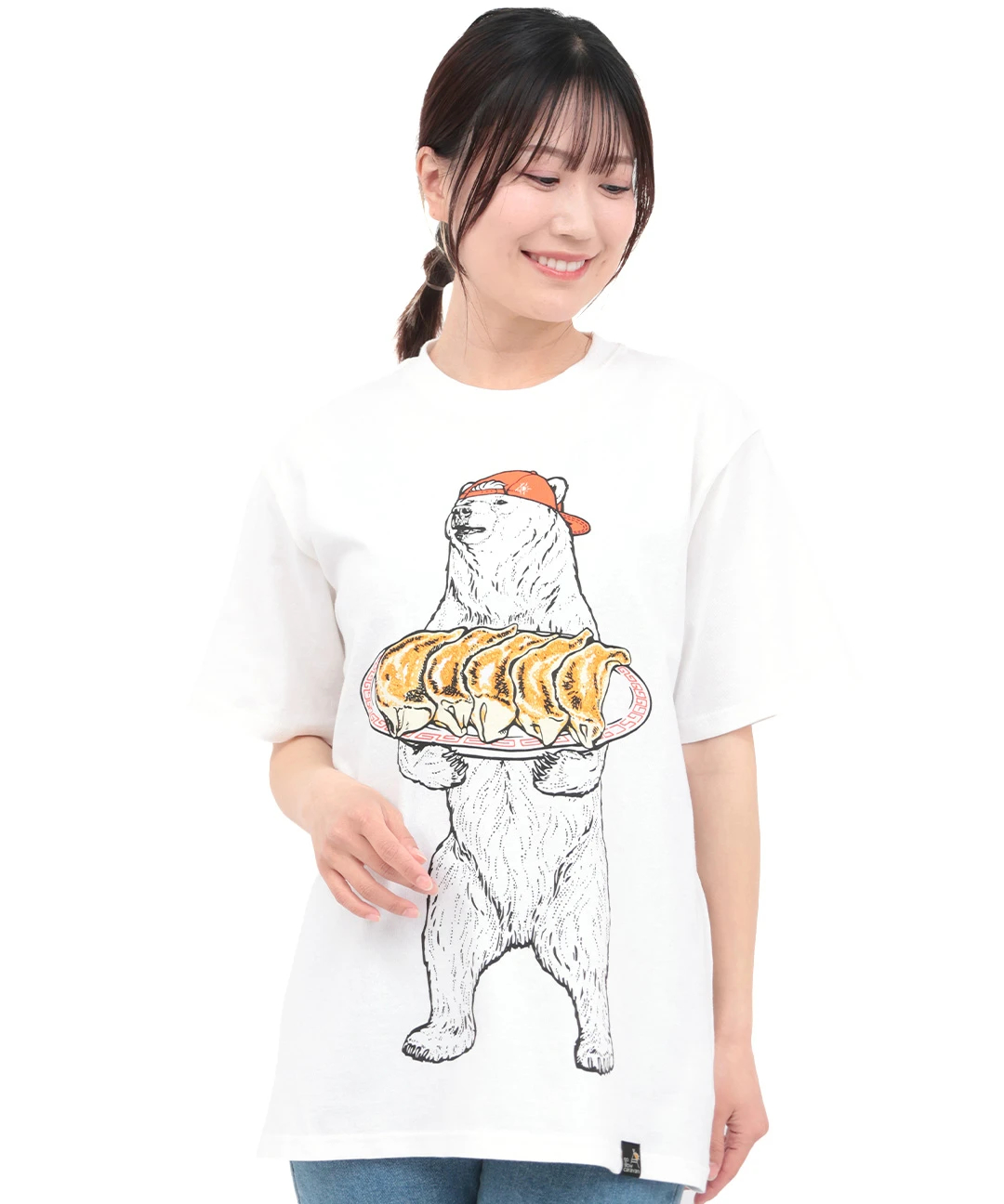 go slow caravan USAコットン餃子クマTシャツ go slow caravan USAコットン餃子クマTシャツ / Tシャツ