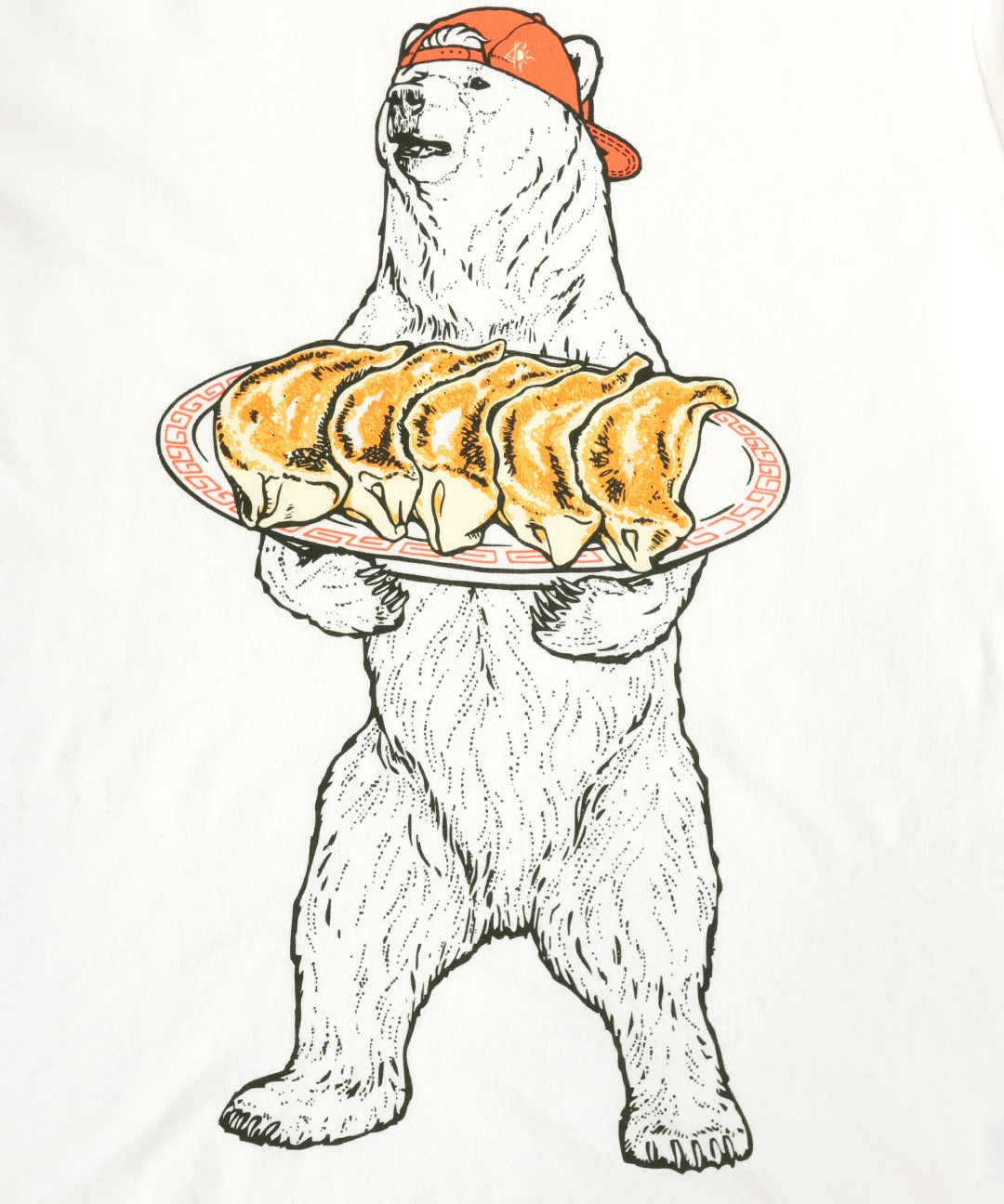 go slow caravan USAコットン餃子クマTシャツ / Tシャツ