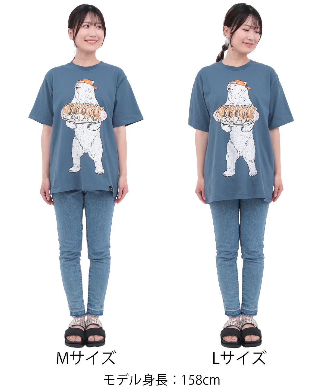 go slow caravan USAコットン餃子クマTシャツ go slow caravan USAコットン餃子クマTシャツ / Tシャツ
