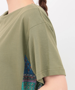 チチカカ |Rico エコフレンドリーダイ パッチブロックプリントドッキングワンピース