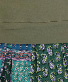 チチカカ |Rico エコフレンドリーダイ パッチブロックプリントドッキングワンピース