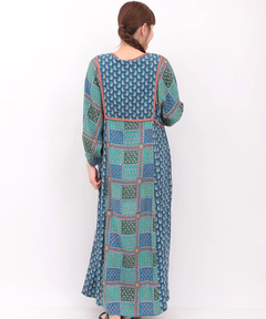 チチカカ |Rico エコフレンドリーダイ パッチブロックプリントワンピース