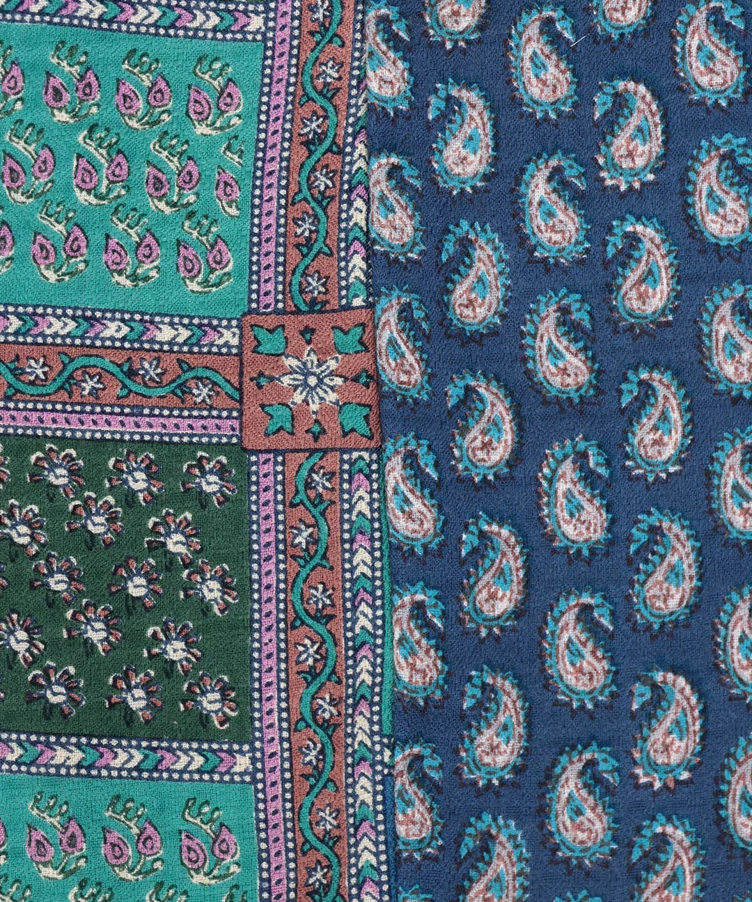 Rico エコフレンドリーダイ パッチブロックプリントワンピース