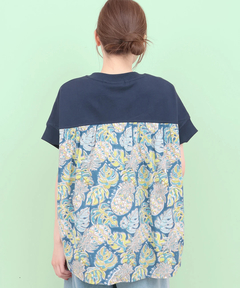 チチカカ |Rico エコフレンドリーダイ パインモンステラブロックプリントプルオーバー