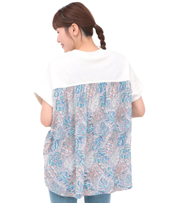 チチカカ |Rico エコフレンドリーダイ パインモンステラブロックプリントプルオーバー