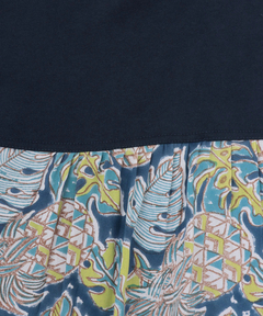 チチカカ |Rico エコフレンドリーダイ パインモンステラブロックプリントプルオーバー